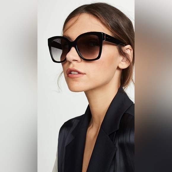 Gucci GG0459S Oversized Sunglasses Black NWOT Full Set Case Cloth Authentic main image 5